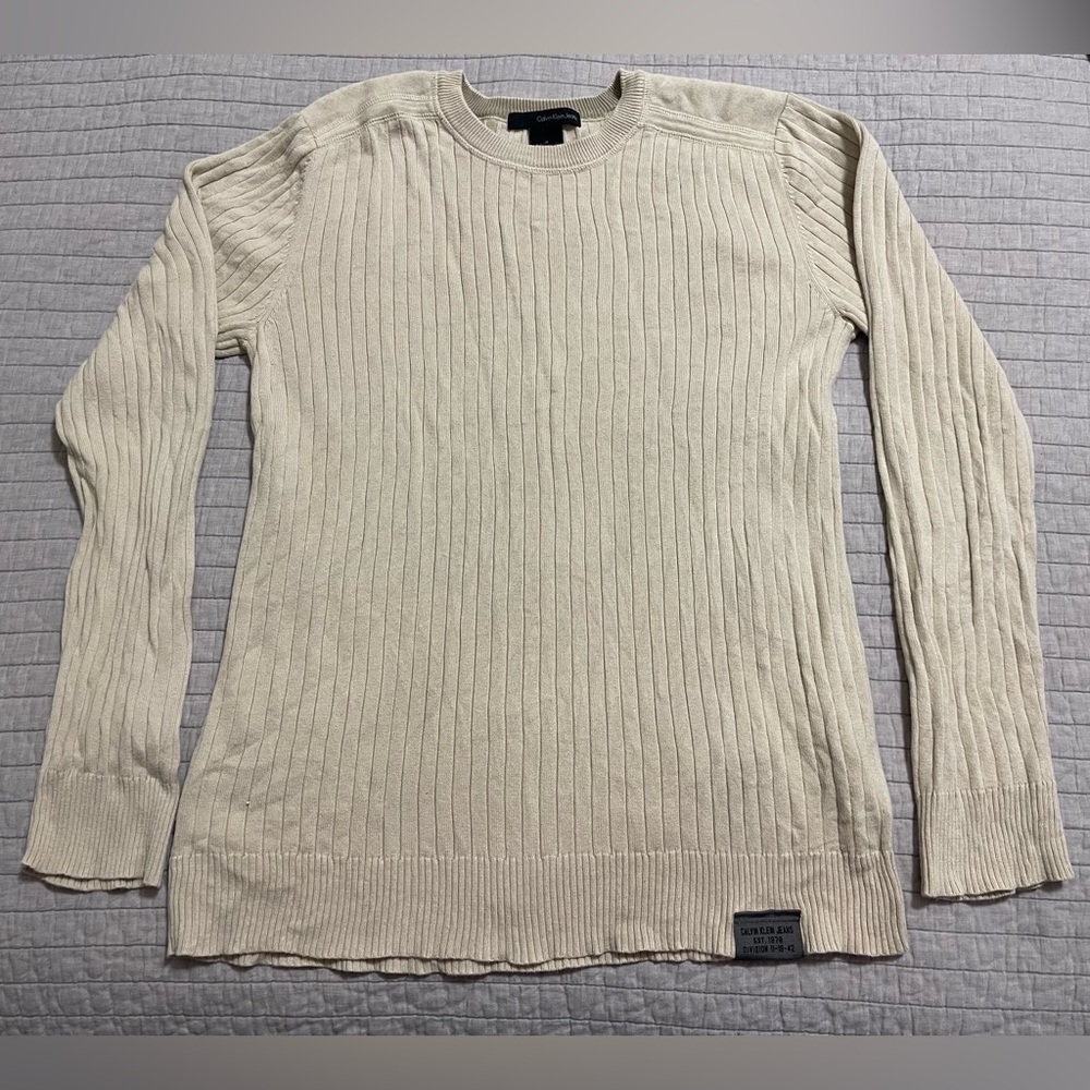 Calvin Klein Women's Beige Pullover Sweater Size Medium